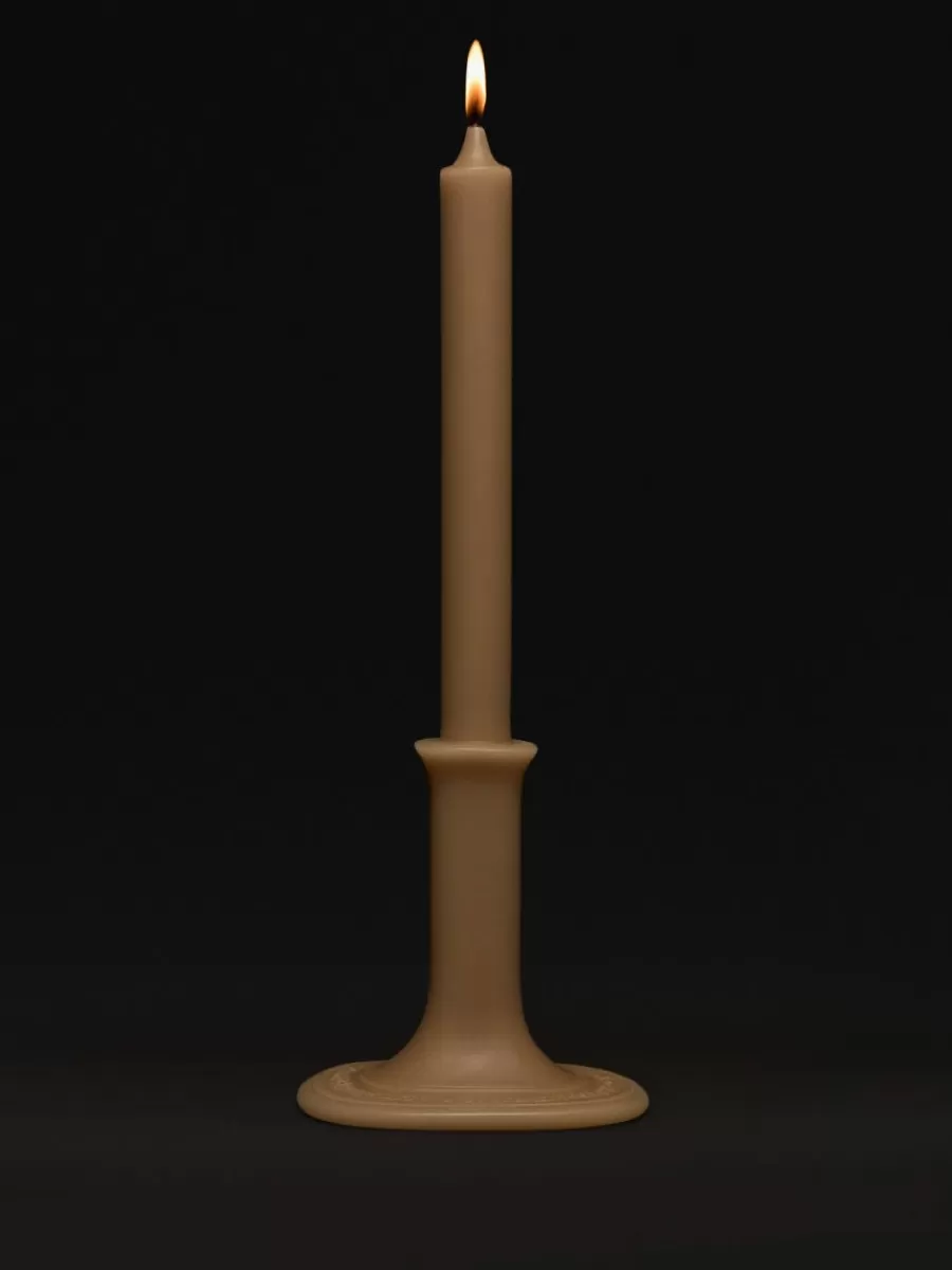 Diptyque Ambre (Amber) Taper candle with branded oval base